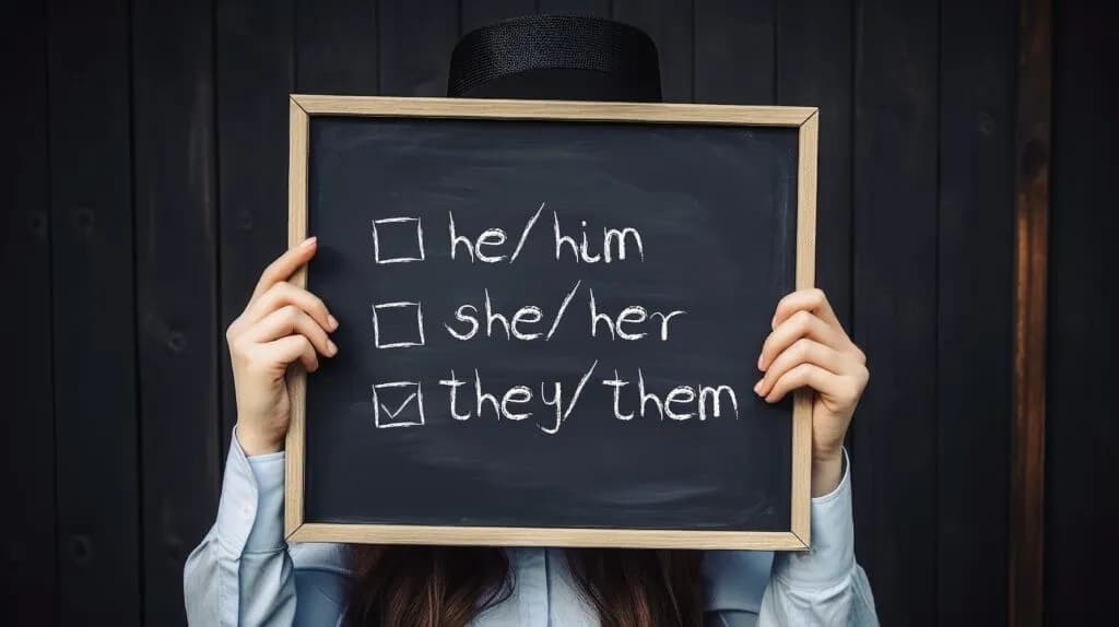 Supreme Court building with signs protesting the rights of transgender students