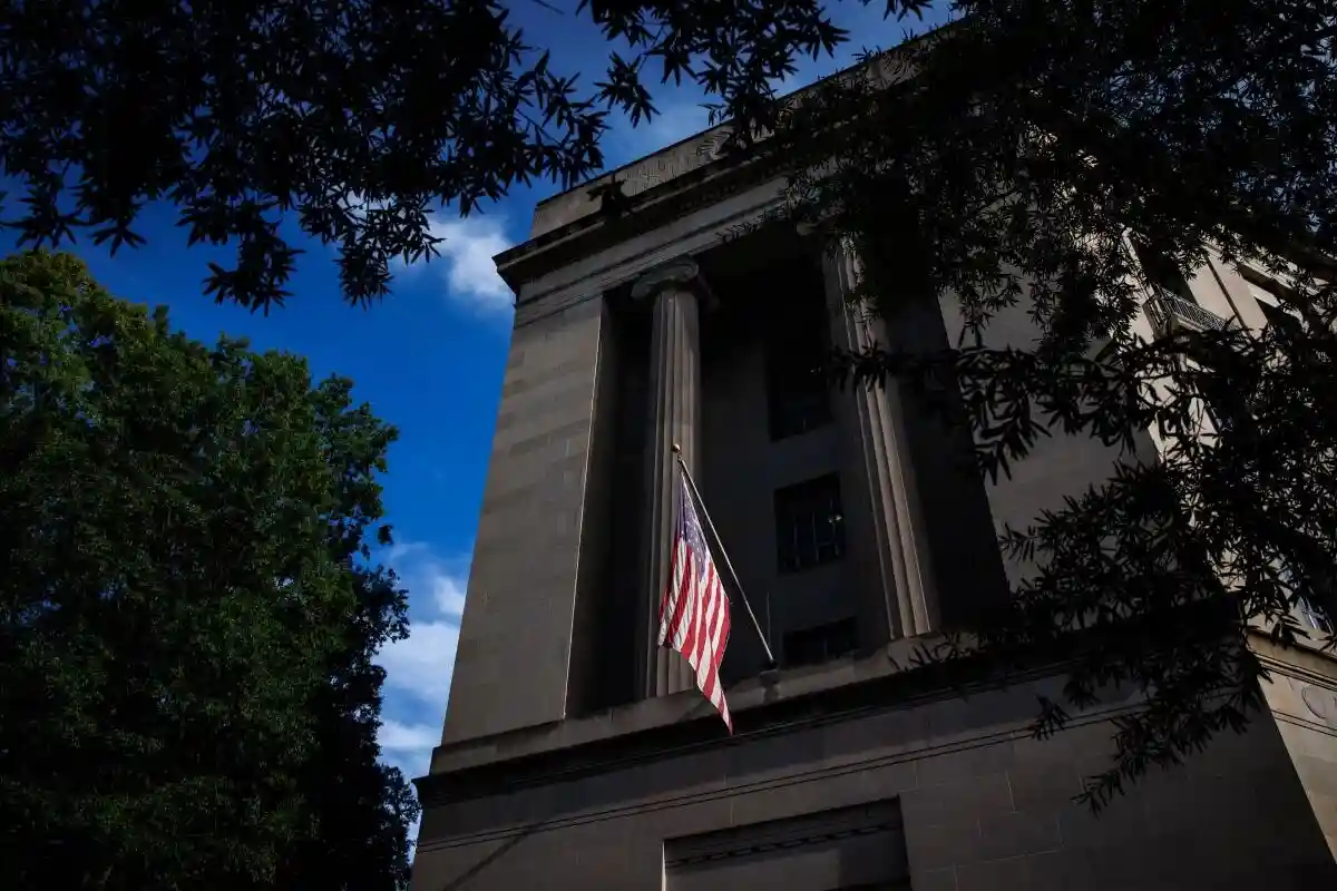 Department of Justice building in Washington D.C. where the Inspector General oversees compliance