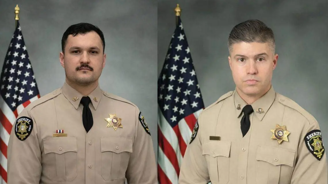 Portraits of fallen deputies Gabriel Ramirez and Michael Hislope