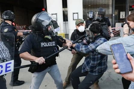 Montage of historical U.S. protest movements from civil rights era to present day