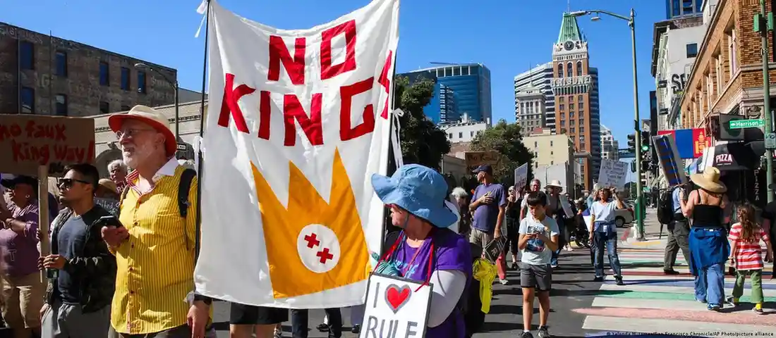 Historical U.S. protest crackdowns alongside modern anti-ICE demonstrations