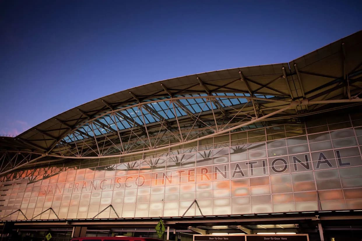 San Francisco International Airport terminal where ICE enforcement action took place on March 22 2026