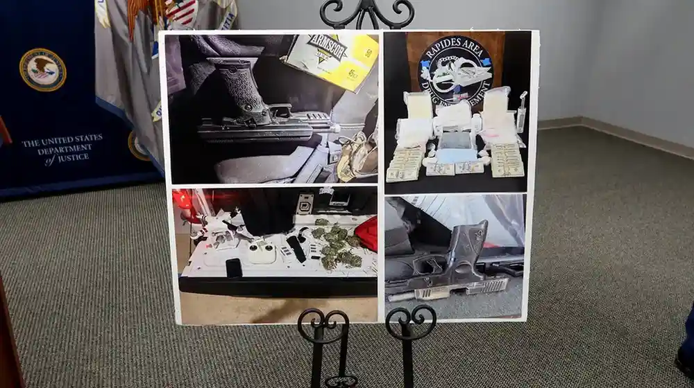 Firearms and narcotics seized during Louisiana gang and drug crackdown