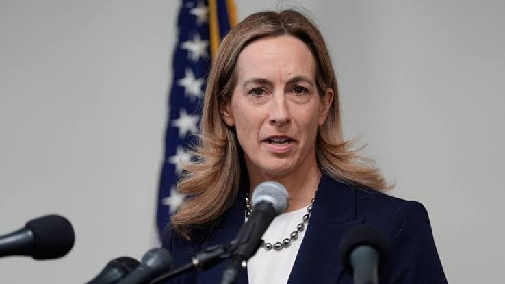 New Jersey Governor Mikie Sherrill speaking at a press conference