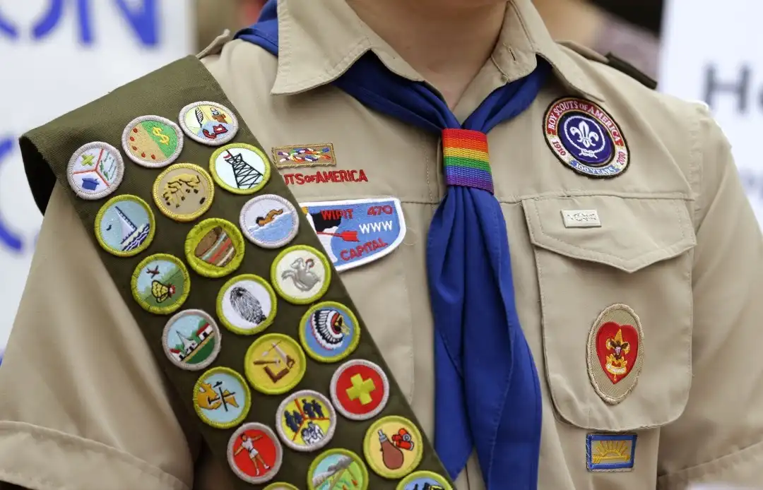 Scouting America logo with Pentagon building in background