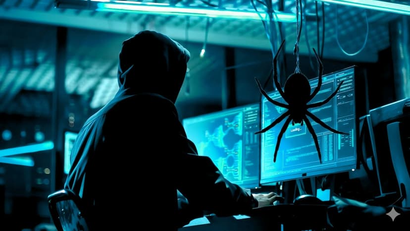 Laptop displaying cyber code, representing hacking and cybercrime