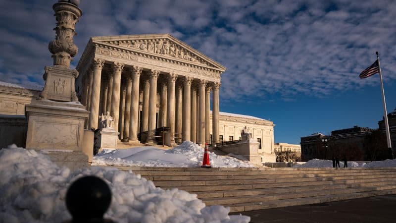 U.S. Supreme Court building in Washington D.C. as justices vote 6-3 to block California transgender student privacy policies
