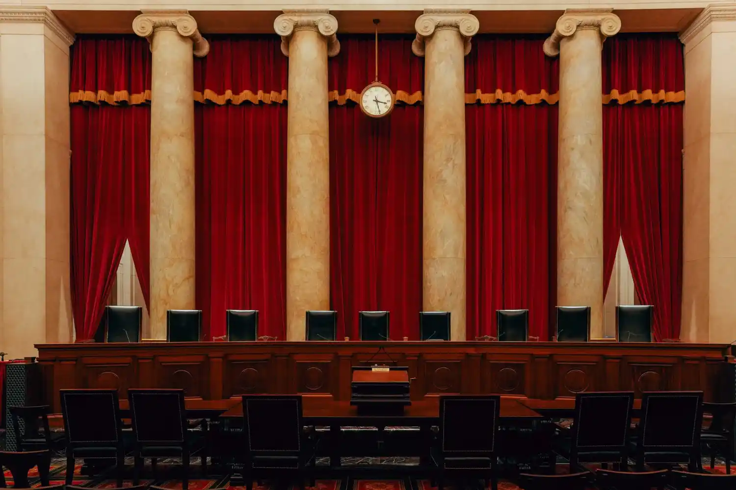 Interior view of the U.S. Supreme Court chamber