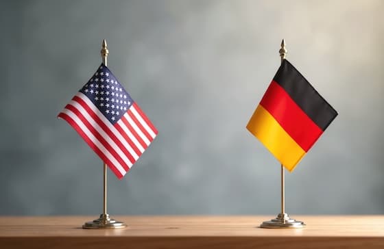 U.S. and German flags illustrating bilateral pharmaceutical trade tension
